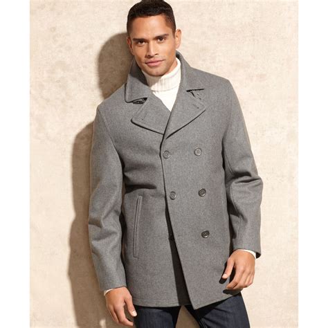 michael kors peacoat mens|Michael Kors wool peacoat.